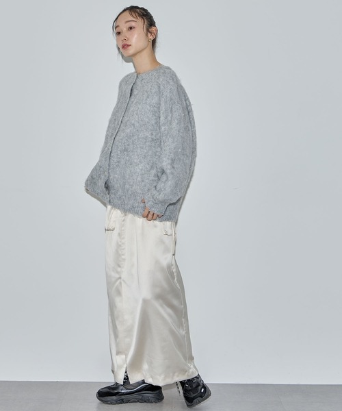 ELLEgirl（エルガール）の「《ユニセックス》シャギーニットカーディガン【ELLEgirl/エル ガール】（カーディガン/ボレロ・レディース・ライトグリーン/ブルー/ピンク/ライトグレー・FREE）」の20枚目の写真