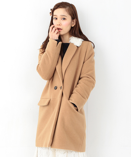 CAROLINA GLASER（カロリナ グレイサー）の「FRED PERRY DESIGNED BY MEG / チェスターコート（チェスターコート・レディース・ブラウン/ネイビー・ONE SIZE）」の3枚目の写真