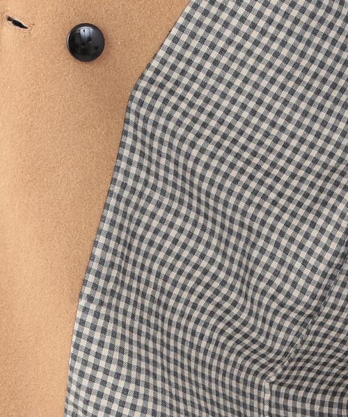 CAROLINA GLASER（カロリナ グレイサー）の「FRED PERRY DESIGNED BY MEG / チェスターコート（チェスターコート・レディース・ブラウン/ネイビー・ONE SIZE）」の17枚目の写真