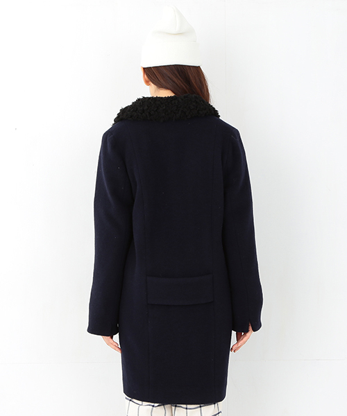 CAROLINA GLASER（カロリナ グレイサー）の「FRED PERRY DESIGNED BY MEG / チェスターコート（チェスターコート・レディース・ブラウン/ネイビー・ONE SIZE）」の11枚目の写真