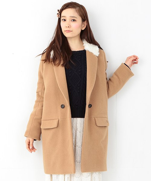 CAROLINA GLASER（カロリナ グレイサー）の「FRED PERRY DESIGNED BY MEG / チェスターコート（チェスターコート・レディース・ブラウン/ネイビー・ONE SIZE）」の19枚目の写真