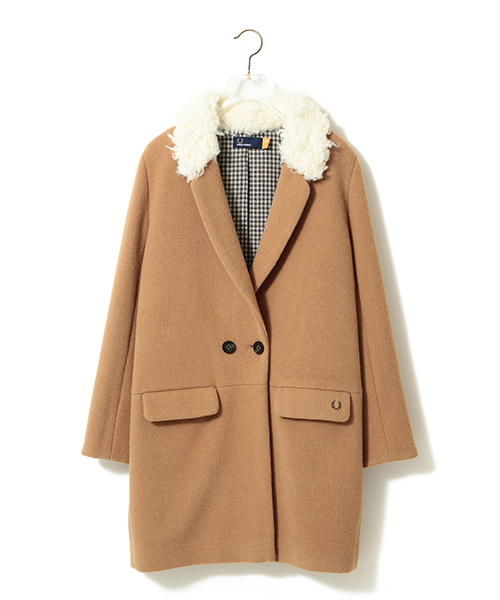 CAROLINA GLASER（カロリナ グレイサー）の「FRED PERRY DESIGNED BY MEG / チェスターコート（チェスターコート・レディース・ブラウン/ネイビー・ONE SIZE）」の20枚目の写真