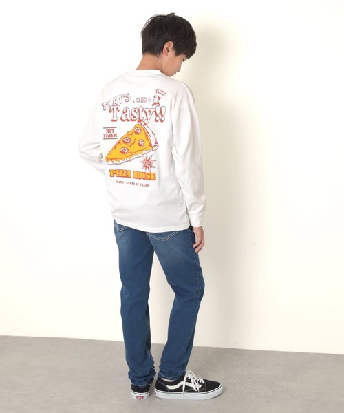GLAZOS（グラソス）の「アソートバックFOODプリント長袖Tシャツ（Tシャツ/カットソー・キッズ・ブラック/ベージュ/ホワイト・140cm/150cm/160cm/170cm）」の5枚目の写真