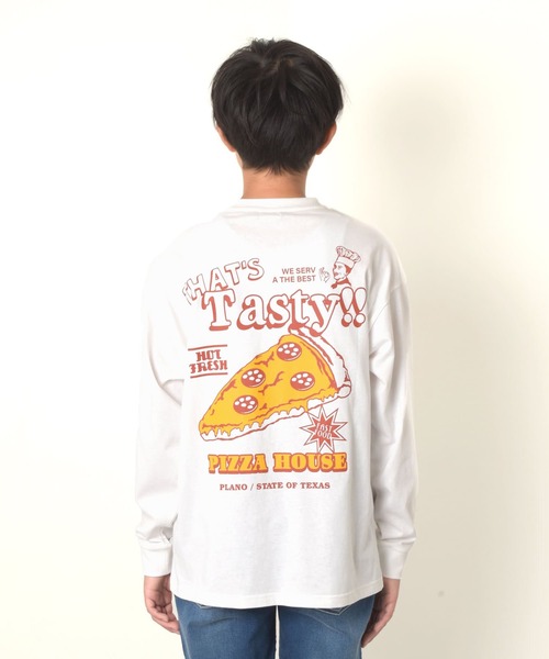 GLAZOS（グラソス）の「アソートバックFOODプリント長袖Tシャツ（Tシャツ/カットソー・キッズ・ブラック/ベージュ/ホワイト・140cm/150cm/160cm/170cm）」の10枚目の写真