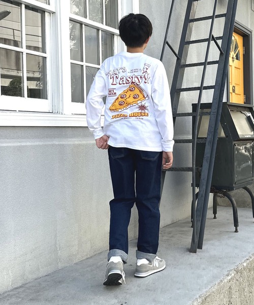 GLAZOS（グラソス）の「アソートバックFOODプリント長袖Tシャツ（Tシャツ/カットソー・キッズ・ブラック/ベージュ/ホワイト・140cm/150cm/160cm/170cm）」の4枚目の写真