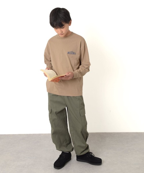 GLAZOS（グラソス）の「アソートバックFOODプリント長袖Tシャツ（Tシャツ/カットソー・キッズ・ブラック/ベージュ/ホワイト・140cm/150cm/160cm/170cm）」の8枚目の写真