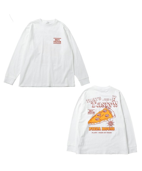 GLAZOS（グラソス）の「アソートバックFOODプリント長袖Tシャツ（Tシャツ/カットソー・キッズ・ブラック/ベージュ/ホワイト・140cm/150cm/160cm/170cm）」の14枚目の写真