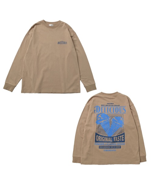 GLAZOS（グラソス）の「アソートバックFOODプリント長袖Tシャツ（Tシャツ/カットソー・キッズ・ブラック/ベージュ/ホワイト・140cm/150cm/160cm/170cm）」の18枚目の写真