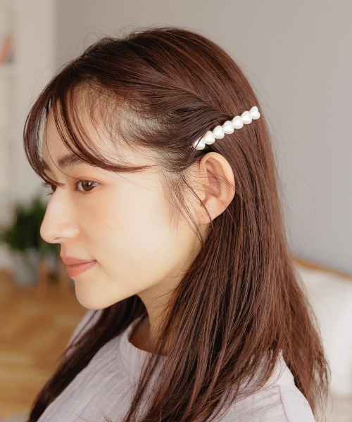flower(フラワー)の「パーリークリップ(バレッタ/ヘアクリップ・レディース・ホワイト・FREE)」の8枚目の写真