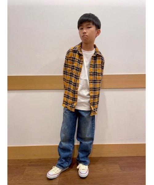 GAP(ギャップ)の「プレイド チェックフランネルシャツ (キッズ)(シャツ/ブラウス・キッズ・イエロー/チェック/その他/レッド・XXL/XL/M/L/S/XS)」の8枚目の写真