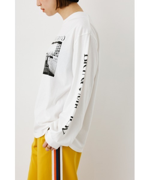 RODEO CROWNS WIDE BOWL(ロデオクラウンズワイドボウル)の「BMJ Photo L/S Tシャツ(Tシャツ/カットソー・レディース・オフホワイト/マスタード/チャコールグレー・FREE)」の5枚目の写真