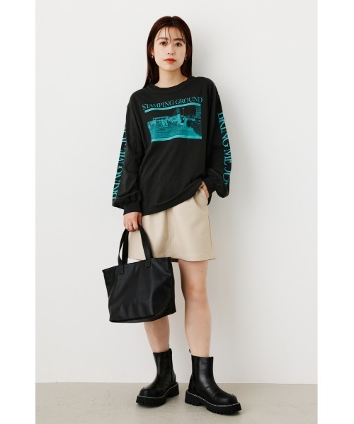 RODEO CROWNS WIDE BOWL(ロデオクラウンズワイドボウル)の「BMJ Photo L/S Tシャツ(Tシャツ/カットソー・レディース・オフホワイト/マスタード/チャコールグレー・FREE)」の14枚目の写真