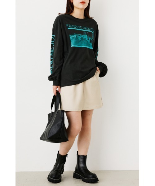 RODEO CROWNS WIDE BOWL(ロデオクラウンズワイドボウル)の「BMJ Photo L/S Tシャツ(Tシャツ/カットソー・レディース・オフホワイト/マスタード/チャコールグレー・FREE)」の15枚目の写真