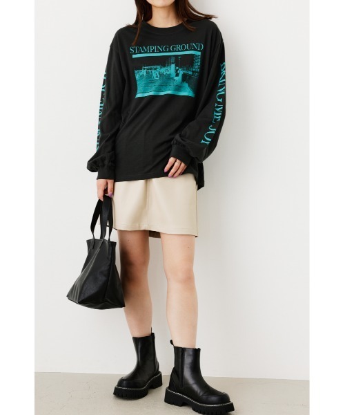 RODEO CROWNS WIDE BOWL(ロデオクラウンズワイドボウル)の「BMJ Photo L/S Tシャツ(Tシャツ/カットソー・レディース・オフホワイト/マスタード/チャコールグレー・FREE)」の16枚目の写真