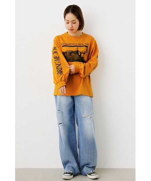 RODEO CROWNS WIDE BOWL(ロデオクラウンズワイドボウル)の「BMJ Photo L/S Tシャツ(Tシャツ/カットソー・レディース・オフホワイト/マスタード/チャコールグレー・FREE)」の20枚目の写真