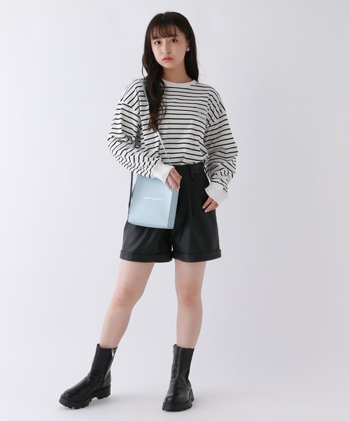 repipi armario（レピピ アルマリオ）の「スソスリットルーズロンT（Tシャツ/カットソー・キッズ・その他/ホワイト/ブラック・SMALL/LARGE/MEDIUM）」の7枚目の写真