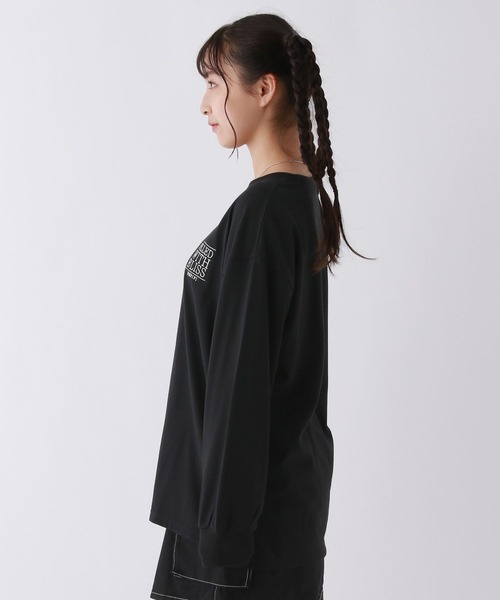 repipi armario（レピピ アルマリオ）の「スソスリットルーズロンT（Tシャツ/カットソー・キッズ・その他/ホワイト/ブラック・SMALL/LARGE/MEDIUM）」の10枚目の写真