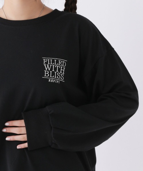 repipi armario（レピピ アルマリオ）の「スソスリットルーズロンT（Tシャツ/カットソー・キッズ・その他/ホワイト/ブラック・SMALL/LARGE/MEDIUM）」の13枚目の写真