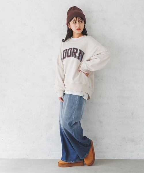 repipi armario（レピピ アルマリオ）の「スソスリットルーズロンT（Tシャツ/カットソー・キッズ・その他/ホワイト/ブラック・SMALL/LARGE/MEDIUM）」の20枚目の写真