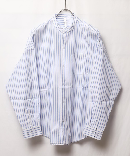 ブロードルーズフィットバンドカラーシャツ（シャツ/ブラウス）｜Mag.（マグ）