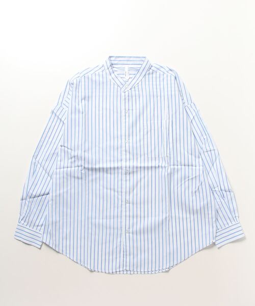 ブロードルーズフィットバンドカラーシャツ（シャツ/ブラウス）｜Mag.（マグ）
