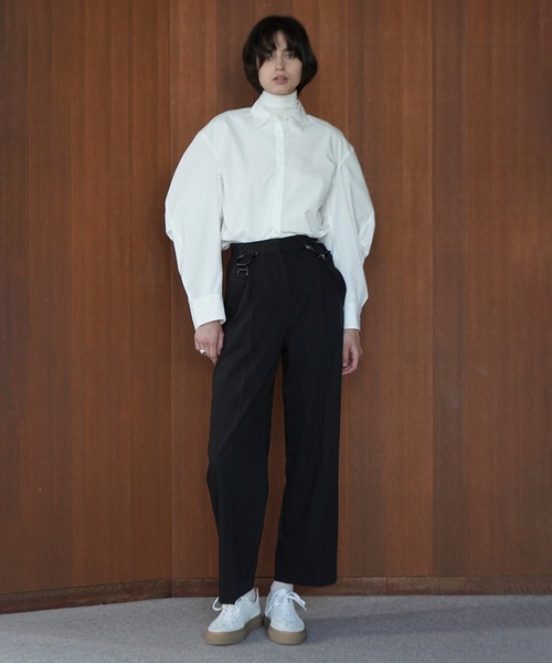 CLANE(クラネ)の「SUSPENDER WIDE PANTS(その他パンツ・レディース・ブラック/グレー/ベージュ・1/0/2)」の16枚目の写真