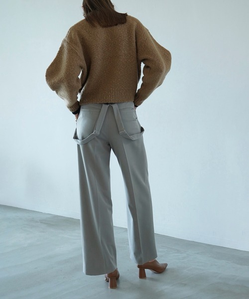 CLANE(クラネ)の「SUSPENDER WIDE PANTS(その他パンツ・レディース・ブラック/グレー/ベージュ・1/0/2)」の8枚目の写真