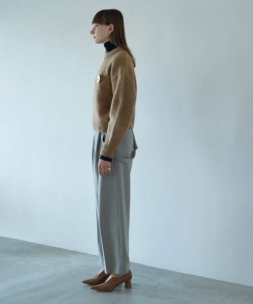 CLANE(クラネ)の「SUSPENDER WIDE PANTS(その他パンツ・レディース・ブラック/グレー/ベージュ・1/0/2)」の10枚目の写真