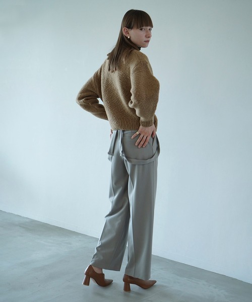 CLANE(クラネ)の「SUSPENDER WIDE PANTS(その他パンツ・レディース・ブラック/グレー/ベージュ・1/0/2)」の11枚目の写真