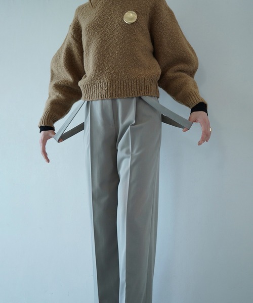 CLANE(クラネ)の「SUSPENDER WIDE PANTS(その他パンツ・レディース・ブラック/グレー/ベージュ・1/0/2)」の12枚目の写真