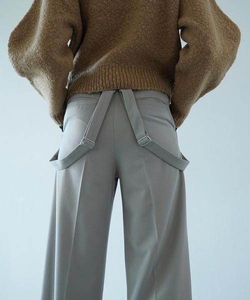 CLANE(クラネ)の「SUSPENDER WIDE PANTS(その他パンツ・レディース・ブラック/グレー/ベージュ・1/0/2)」の13枚目の写真