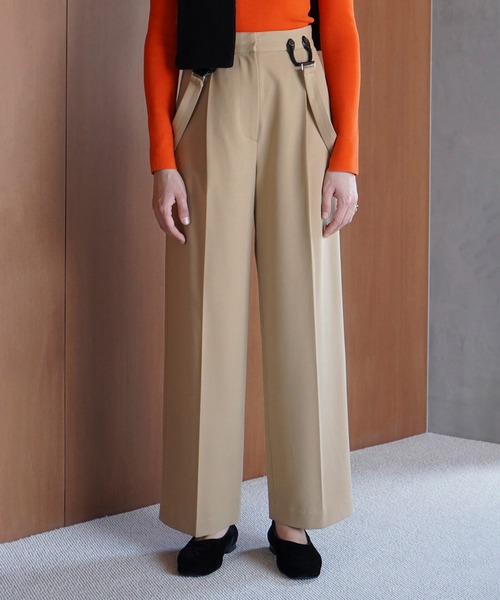 CLANE(クラネ)の「SUSPENDER WIDE PANTS(その他パンツ・レディース・ブラック/グレー/ベージュ・1/0/2)」の21枚目の写真