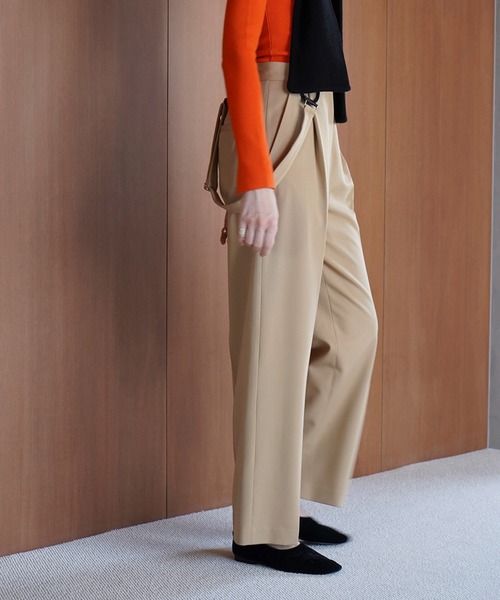 CLANE(クラネ)の「SUSPENDER WIDE PANTS(その他パンツ・レディース・ブラック/グレー/ベージュ・1/0/2)」の22枚目の写真