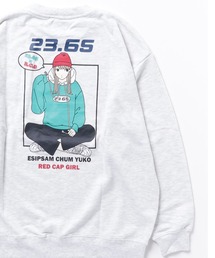 23.65/イーシプサムチョンユクオ 【web限定】23.65×RED CAP GIRL イラストプリントクルースウェット