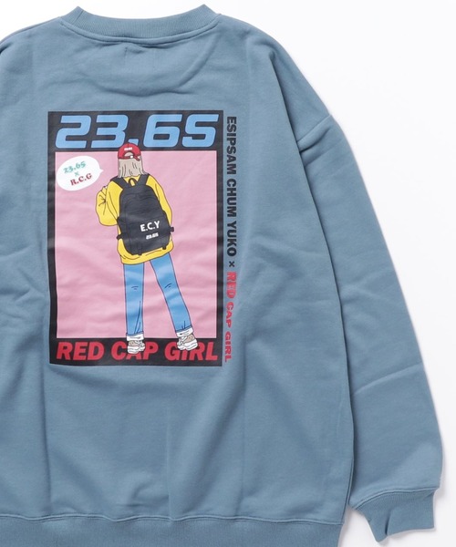 23.65(イーシプサムチョンユクオ)の「23.65/イーシプサムチョンユクオ 【web限定】23.65×RED CAP GIRL イラストプリントクルースウェット(スウェット・レディース・ブラック系5/ブルー系5/グレー系2/ブルー系1/ブラック系3/ブラック系4/ブラック系1/ブルー系2/グレー系1/ブルー系3/グレー系3/ブラック系2/グレー系5/グレー系4/ブルー系4・X-LARGE/MEDIUM/LARGE)」の14枚目の写真