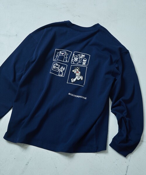 kaoyorinakami カオヨリナカミ 6th long teeＭサイズ KAO YORI NAKAMI カオヨリナカミ オーガニックコットンロンT