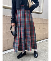 WC（ダブル シー）の「2WAYチェックプリーツロングスカート（スカート）」