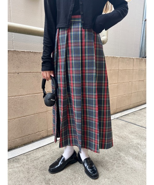 WC（ダブル シー）の「2WAYチェックプリーツロングスカート（スカート