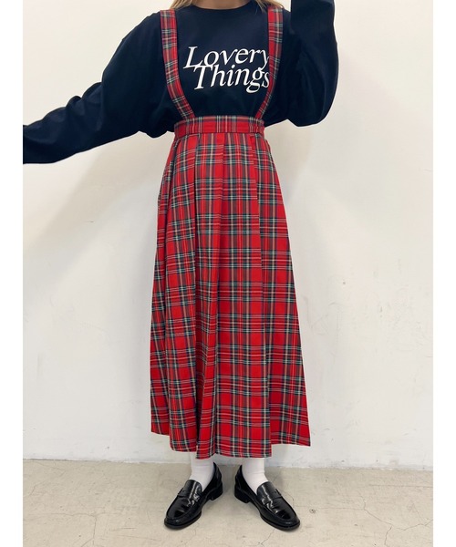 WC（ダブル シー）の「2WAYチェックプリーツロングスカート（スカート・レディース・レッド/グレー/ベージュ・FREE）」の16枚目の写真