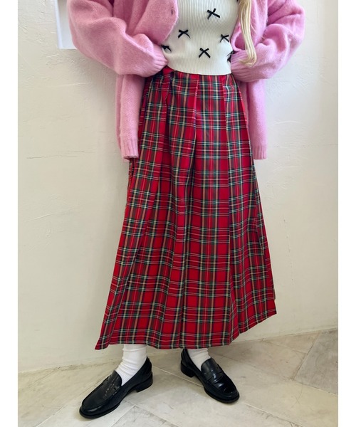 2WAYチェックプリーツロングスカート（スカート）｜WC（ダブル シー