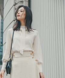 NATURAL BEAUTY BASIC | ◇ハイネックナローボウタイニット(ニット/セーター)