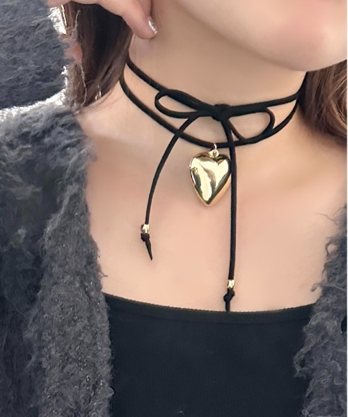 apres jour mignon(アプレジュールミニョン)の「【apresjour mignon×ARIAZ】2WAYビックハートネックレス(ネックレス・レディース・シルバー/ゴールド・ONESIZE)」の7枚目の写真