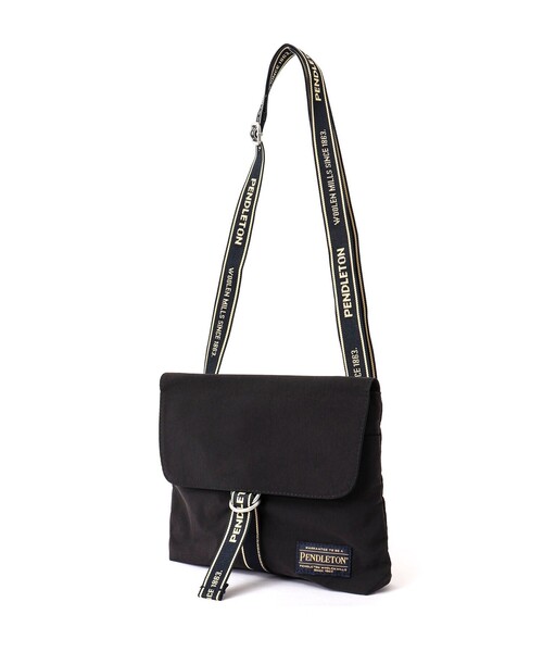 PENDLETON（ペンドルトン）の「【PENDLETON/ ペンドルトン】LOGOTAPE FLAP SHOULDER 233033（ショルダーバッグ・メンズ・ブラック/ベージュ・FREE）」の2枚目の写真