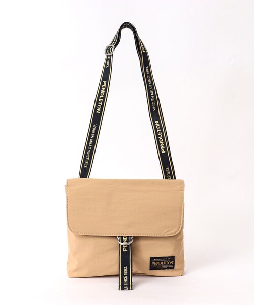 PENDLETON（ペンドルトン）の「【PENDLETON/ ペンドルトン】LOGOTAPE FLAP SHOULDER 233033（ショルダーバッグ・メンズ・ブラック/ベージュ・FREE）」の3枚目の写真