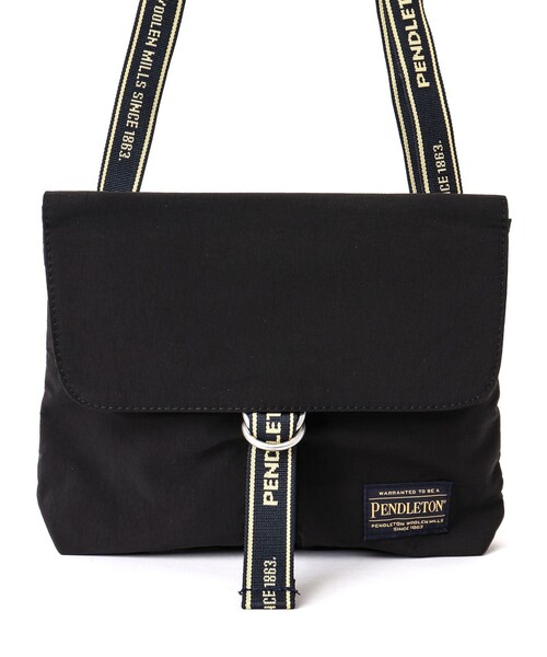 PENDLETON（ペンドルトン）の「【PENDLETON/ ペンドルトン】LOGOTAPE FLAP SHOULDER 233033（ショルダーバッグ・メンズ・ブラック/ベージュ・FREE）」の14枚目の写真
