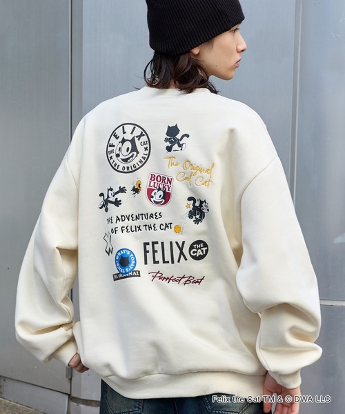 vintage FELIX フェリックス FELIX】別注 ヴィンテージライク グラフィックロゴ 刺繍半袖T