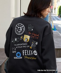 【FELIX】別注 フェリックス ヴィンテージライクデザイン ビッグシルエット裏起毛スウェット