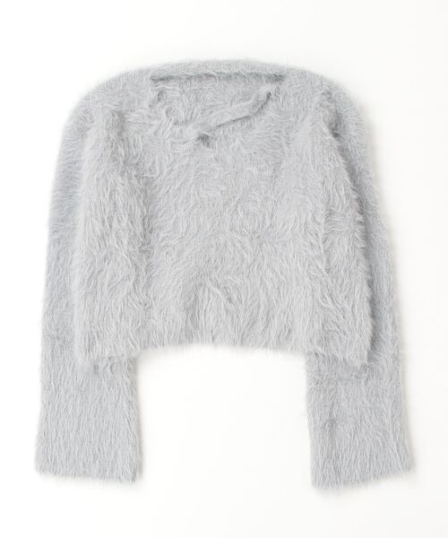 gossip！ロサンゼルス（ゴシップロサンゼルス）の「デコルテデザイン フェザーヤーンニット（ニット/セーター・レディース・オフホワイト/ブラック/グレー/ホワイト/ベージュ・FREE）」の17枚目の写真