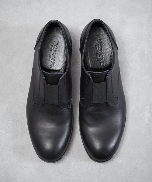 PADRONE（パドローネ）の「PADRONE パドローネ / BL FRONT GORE SHOES フロントゴアヒールシューズ / PU8394-2107（ドレスシューズ・メンズ・ブラック/アッシュブラウン・40/41/42）」の21枚目の写真