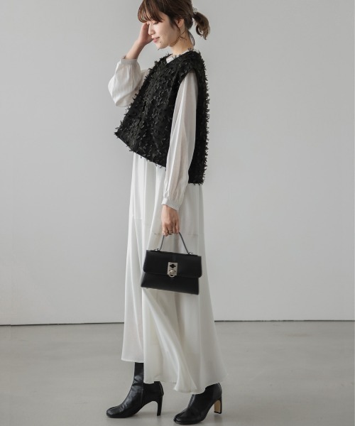 AMELY（エミリー）の「リボンデザインショートジレ（ベスト）」 - WEAR